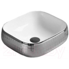 Умывальник CeramaLux 78321 (белый/серебристый)