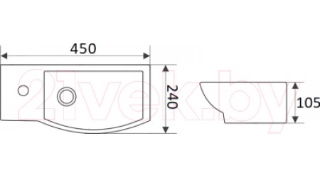 Умывальник CeramaLux 7947BR