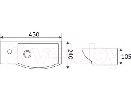 Умывальник CeramaLux 7947BR