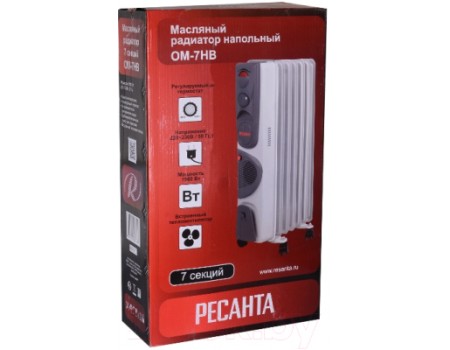 Масляный радиатор Ресанта ОМ-7НВ (67/3/10)