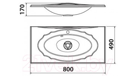 Умывальник Triton Гармония 800