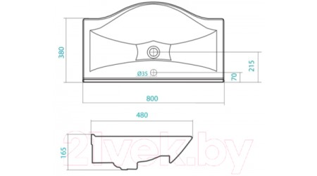 Умывальник Акватон Беверли 80 (1WH302422)
