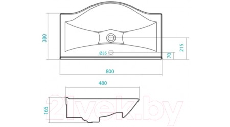 Умывальник Santek Беверли 80 (1WH302422)
