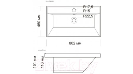 Умывальник Madera Классика 80 / 4627173210188