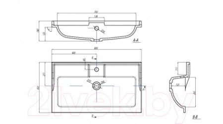 Умывальник Акватон Фабиа 80 (1A708031FB010)