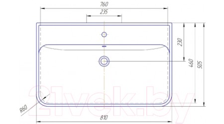 Умывальник Rosa Олимпия 80