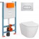 Унитаз подвесной с инсталляцией VitrA 9878B003-7200 (с кнопкой смыва)