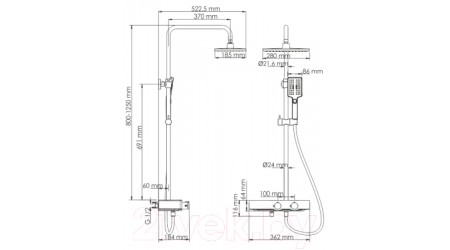 Душевая система Wasserkraft A11301