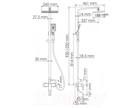 Душевая система Wasserkraft A16501