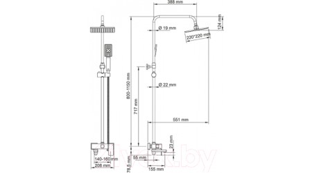 Душевая система Wasserkraft A17701