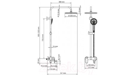 Душевая система Wasserkraft A18501