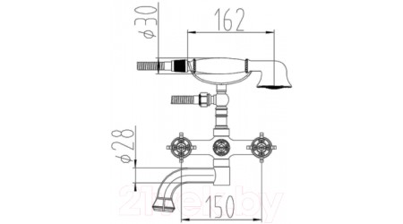 Смеситель ZorG A 2001W-BR 