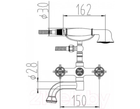 Смеситель ZorG A 2001W-BR 