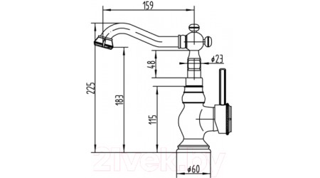 Смеситель ZorG A 309U-BR 