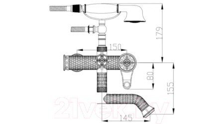 Смеситель ZorG A 400W-BR 