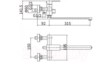 Смеситель Fashun A52202-7 