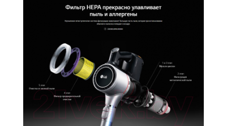 Вертикальный пылесос LG A9MASTER2X