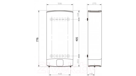 Накопительный водонагреватель Ariston ABS VLS Evo PW 50 (3700436)