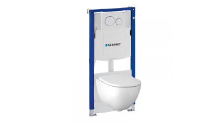 Унитаз подвесной с инсталляцией Geberit Acanto Set 500.301.KJ.A