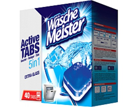 Таблетки для посудомоечных машин Wasche Meister Active Tabs 5 в 1 (40шт)