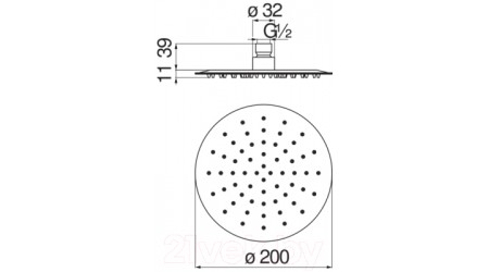Верхний душ Nobili AD139/119CR