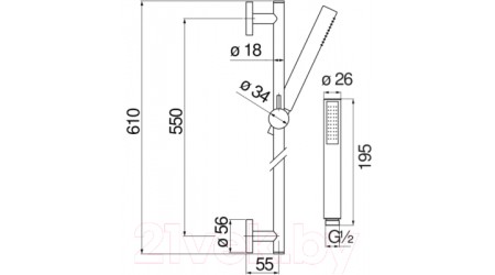 Душевой гарнитур Nobili AD140/37RCP