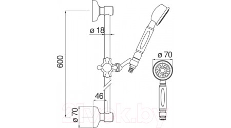 Душевой гарнитур Nobili AD140/48GDP