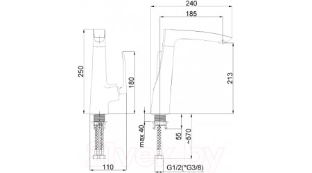 Смеситель Rubineta Aero-33 