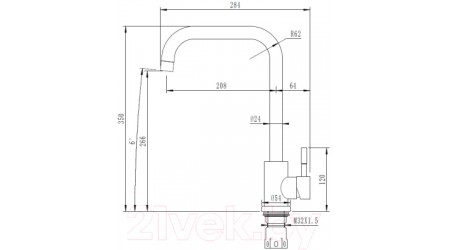 Смеситель Arfeka AF SD-01 (сатин) 