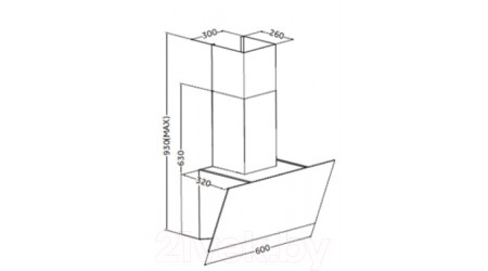 Вытяжка наклонная ZORG Agata 1000 60 S (черный)