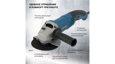 Угловая шлифовальная машина StarWind AGP-125-1020