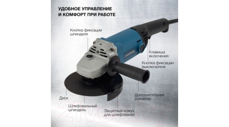 Угловая шлифовальная машина StarWind AGP-150-1200 (DSM150A)