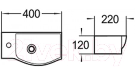 Умывальник WeltWasser Aisbach 7940 GL-WT L (белый глянец)