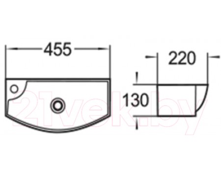 Умывальник WeltWasser Aisbach 7946 GL-WT L (белый глянец)