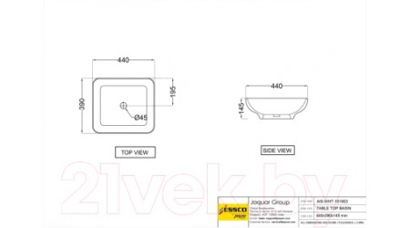 Умывальник Jaquar AIS-WHT-101903