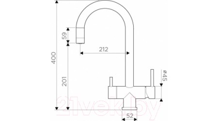 Смеситель Omoikiri Akita-S-C (4994330) 