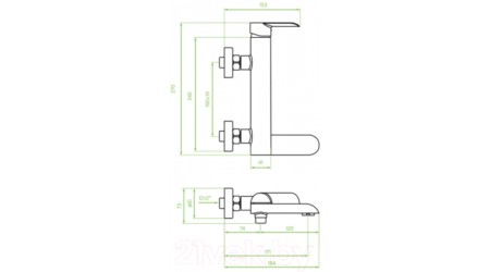 Смеситель Laveo Alea BLE01FD 