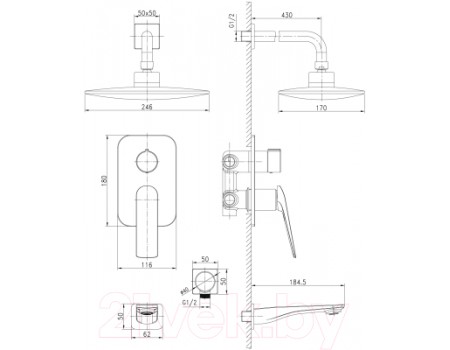 Душевая система LEMARK Allegro LM5922CW