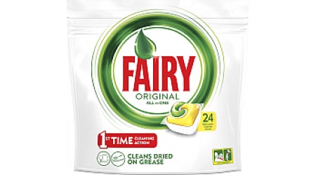 Капсулы для посудомоечных машин Fairy All in One Лимон (24шт)