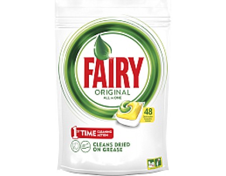 Капсулы для посудомоечных машин Fairy All in One Лимон (48шт)