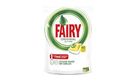 Капсулы для посудомоечных машин Fairy All in One Лимон (60шт)