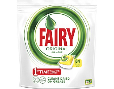 Капсулы для посудомоечных машин Fairy All in One Лимон (84шт)