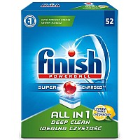 Таблетки для посудомоечных машин Finish All in One Лимон (52шт)