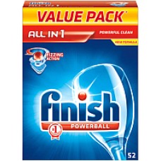 Таблетки для посудомоечных машин Finish Powerball All in One (52шт)