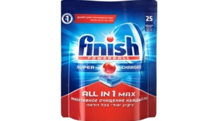Таблетки для посудомоечных машин Finish All in One Max (25шт)