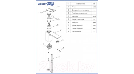 Смеситель Wasserkraft Alme 1503 