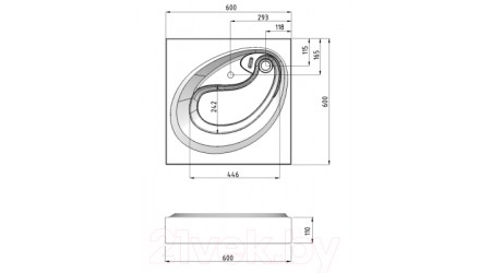 Умывальник Grossman Alvaro 60 / 1606001 (с кронштейнами)