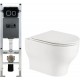 Унитаз подвесной с инсталляцией WeltWasser Amberg 350 ST+ Erlenbach 004 GL-WT+ Amberg RD-BL