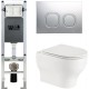 Унитаз подвесной с инсталляцией WeltWasser Amberg 350 ST+ Erlenbach 004 GL-WT+ Amberg RD-CR
