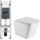 Унитаз подвесной с инсталляцией WeltWasser Amberg 350 ST + Gelbach 004 GL-WT + Amberg RD-WT